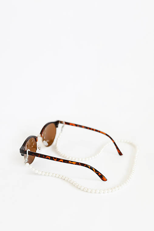 perlová retiazka na okuliare - shell perly