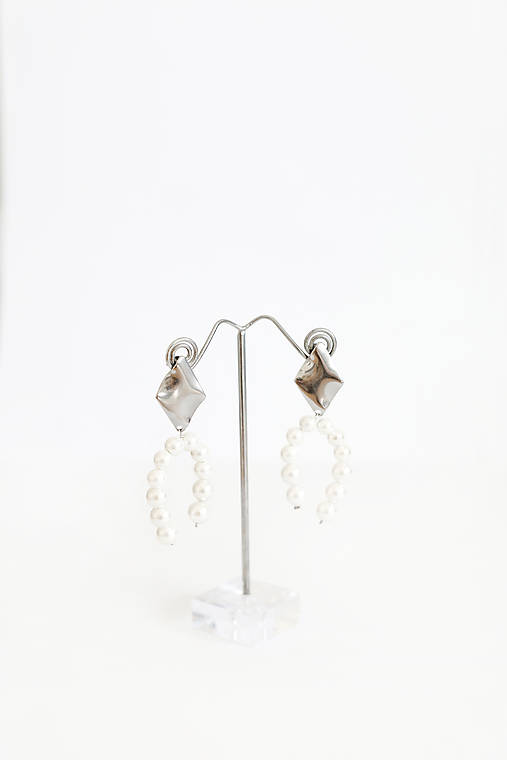 perlové náušnice - shell perly