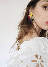 Náušnice - Kvetinové náušnice "letné verše"  - 16663855_