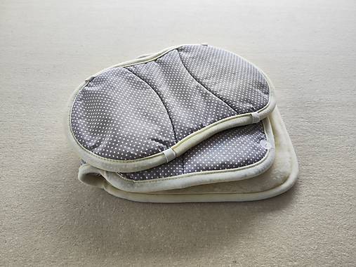 Detský textil - VLNIENKA Podložka do autosedačky  Britax Römer Dualfix 0/18 kg 100% Merino Top Super wash Natural Bodky šedé - 16667444_