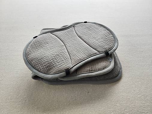 Detský textil - VLNIENKA Podložka do autosedačky Britax RÖMER DUALFIX 0-18 kg 100% Merino proti poteniu a prechladnutiu Mušelín šedý - 16667562_