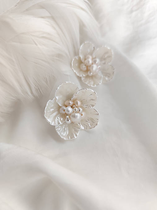 Perlové náušnice Kvety (Kvetina malá)