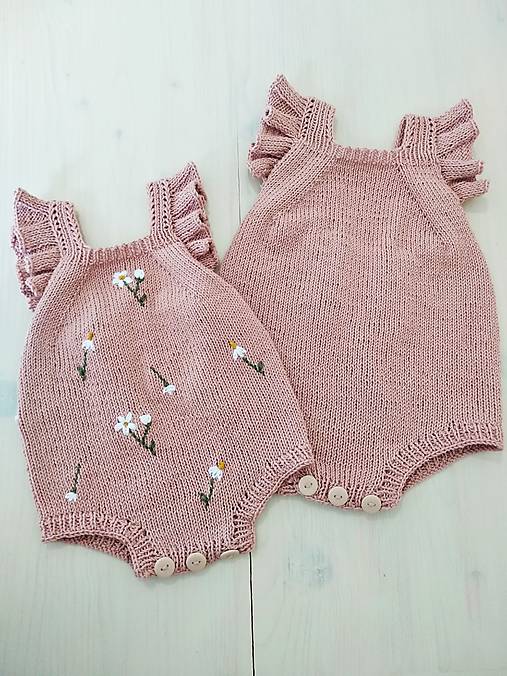 Detské oblečenie - Galoty s kvietkami 100% Cotton - 16667393_