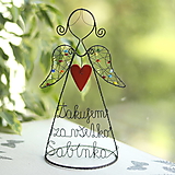 Dekorácie - anjel pre pani učiteľku  20cm - 16668588_