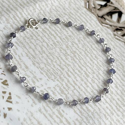 Iolite Bracelet / Náramok iolit, AG925, E035