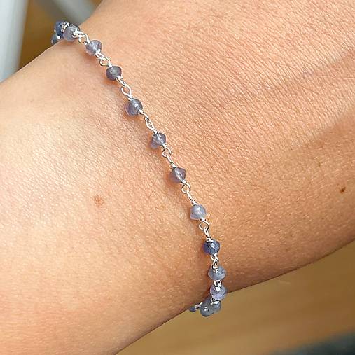 Iolite Bracelet / Náramok iolit, AG925, E035