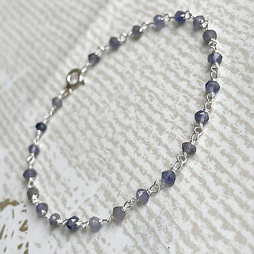 Iolite Bracelet / Náramok iolit, AG925, E035