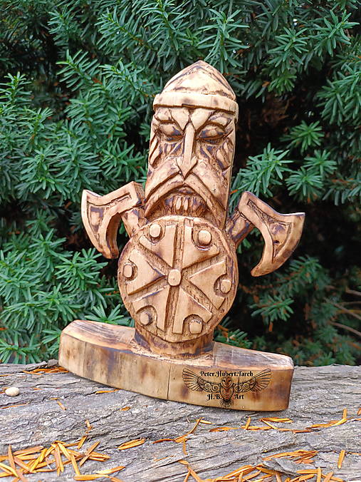 Sochy - PERUN - drevená soška - Slavic wooden statue - 16671135_