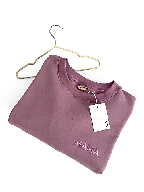 Mikiny - Dámska mikina MAMA - lavender - 16674965_