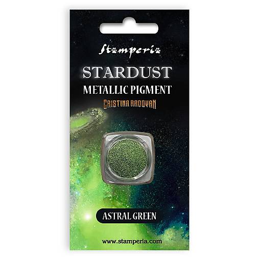 Farby-laky - Stardust Metallic Pigment Astral Green - 16677786_