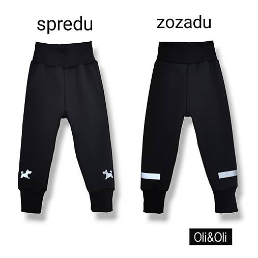 Softshellové nohavice s patentom veľkosť 92