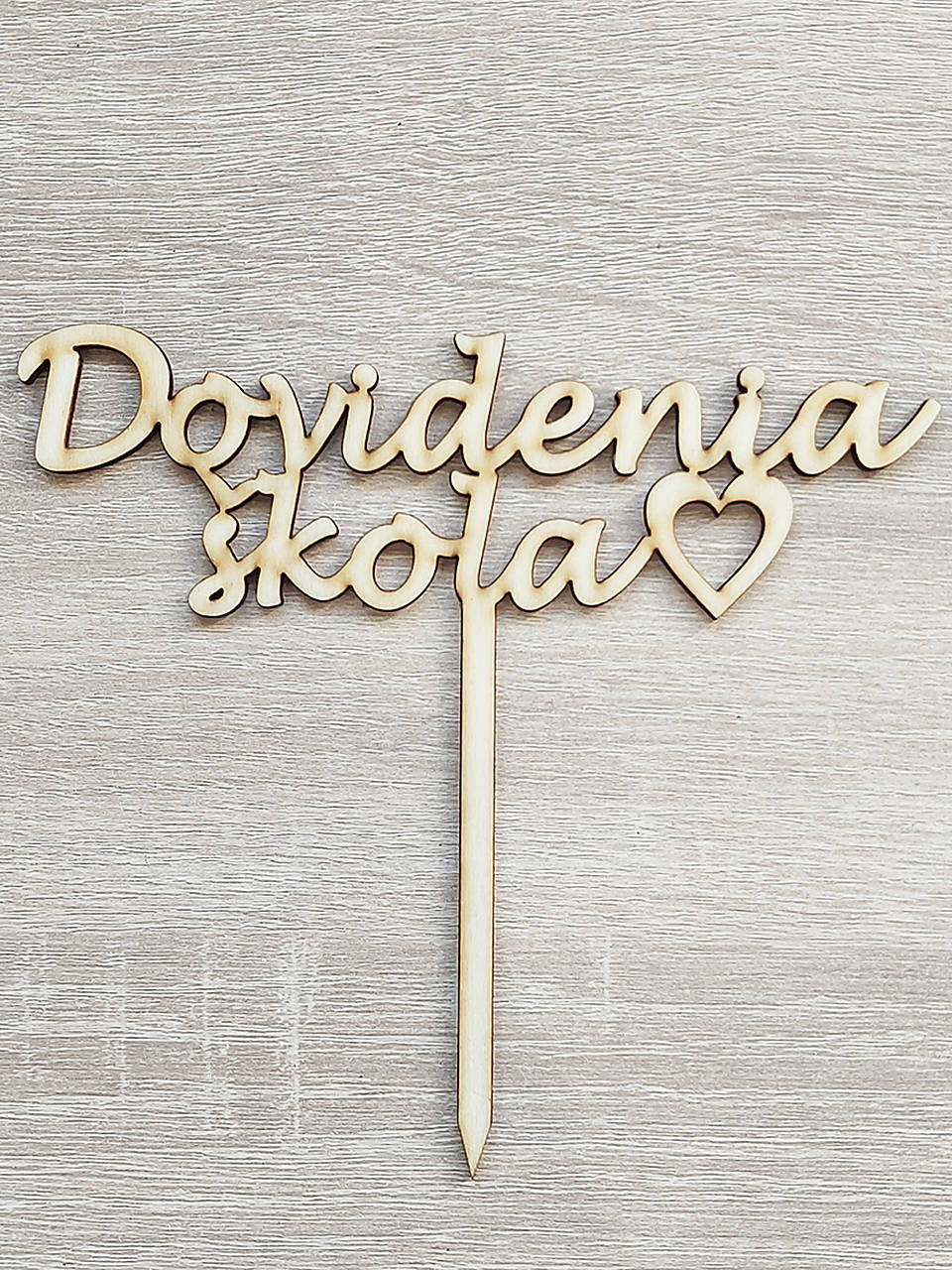 Drevený zapich dovidenia škola 15cm