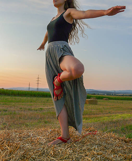 Ponožky, pančuchy, obuv - Barefoot sandále Parádnice bodkované - 16678987_