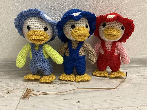 Hračky - Káčer-  háčkovaná hračka 3 x  - 16679918_