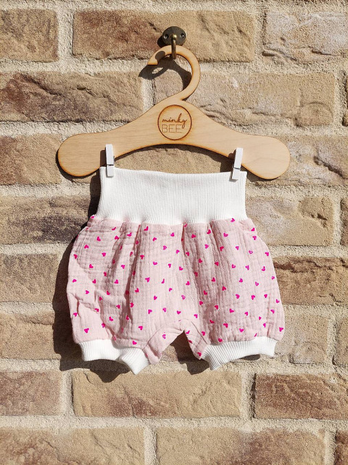 Kraťasky veľkosť 56/62, dvojitá gázovina