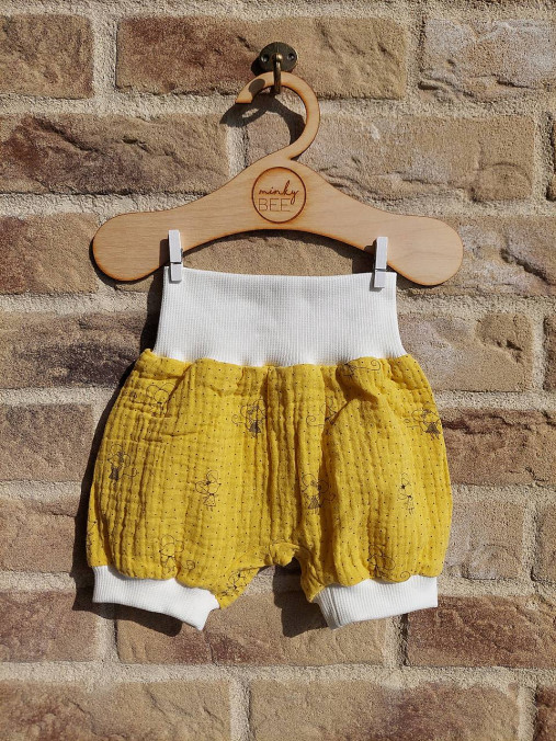 Kraťasky veľkosť 68/74, dvojitá gázovina