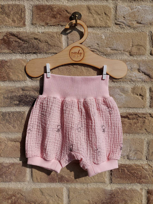 Kraťasky veľkosť 68/74, dvojitá gázovina