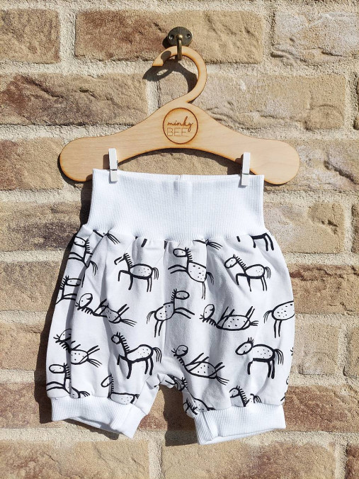 Kraťasky veľkosť 80/92, úplet