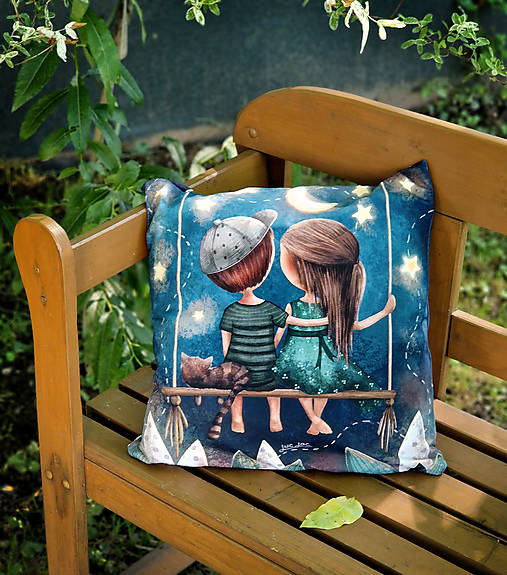 Úžitkový textil - Vankúšik Letná noc - 16680633_