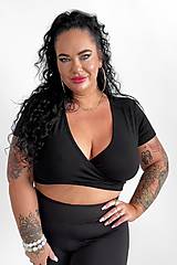 Topy, tričká, tielka - Crop top ACTIVE BLACK by MIKELA - 16680615_