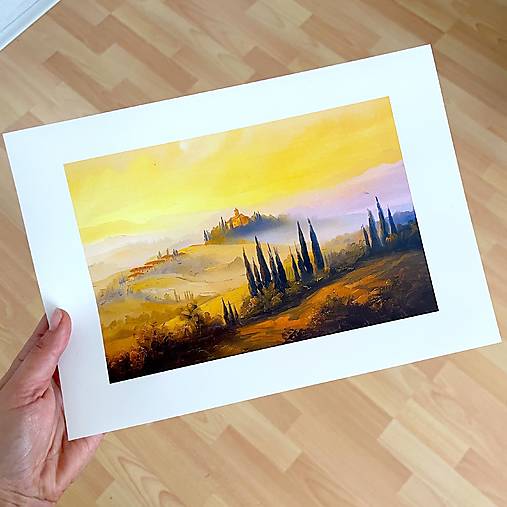 Obrazy - Art print Kláštor v rannej hmle P0016 - 16680421_