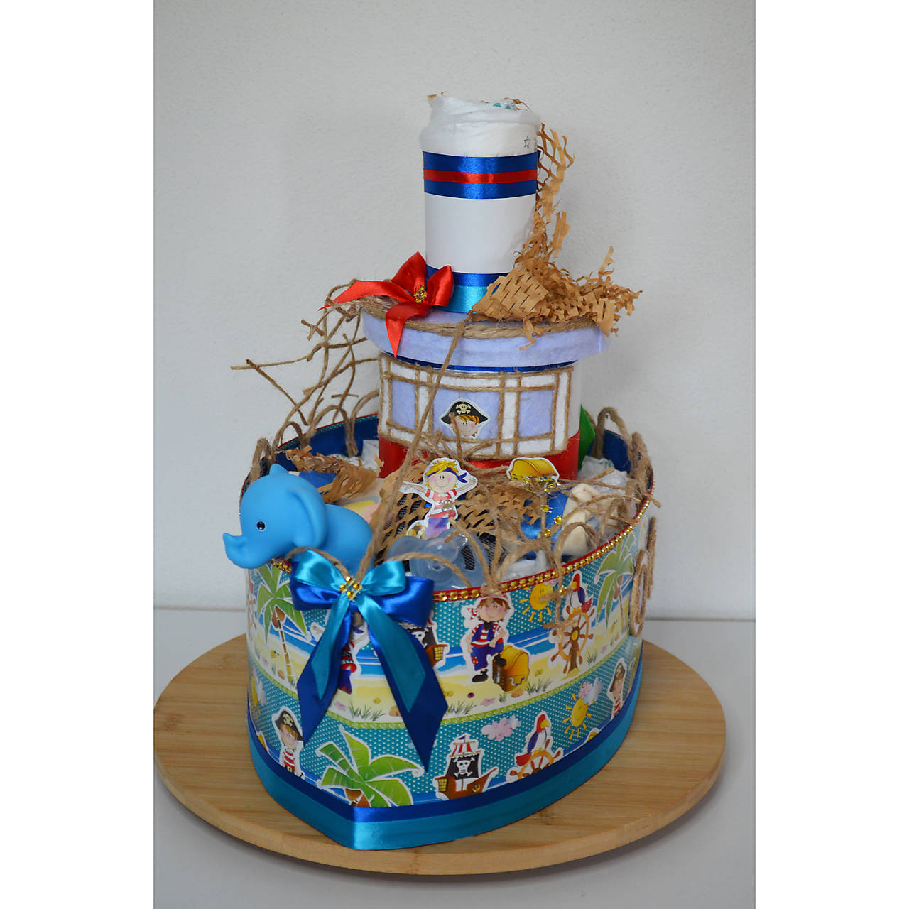 Plienková torta LOĎ (Veľkosť plienok č.4 (7 - 14kg))