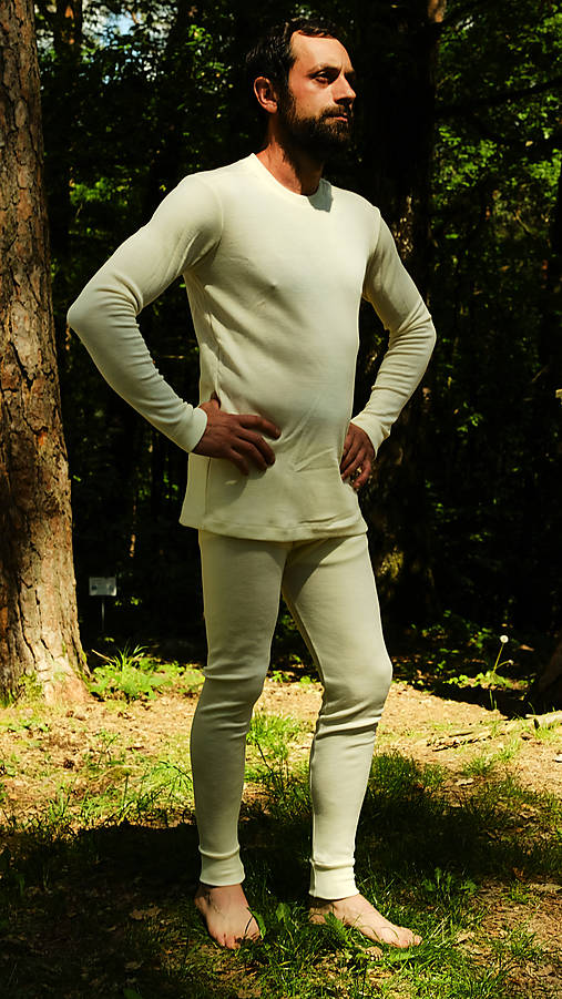 Pánske oblečenie - Yeti pánsky merino komplet - 16683548_