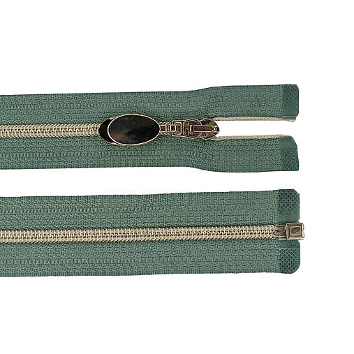 Galantéria - Zips tyrkysový, špirálový, šírka zúbkov 5 mm, dĺžka 50 cm - 16684768_