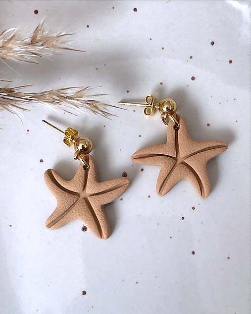Detské doplnky - Visiace náušnice morská hviezdica " sea ​​star" - 16685145_