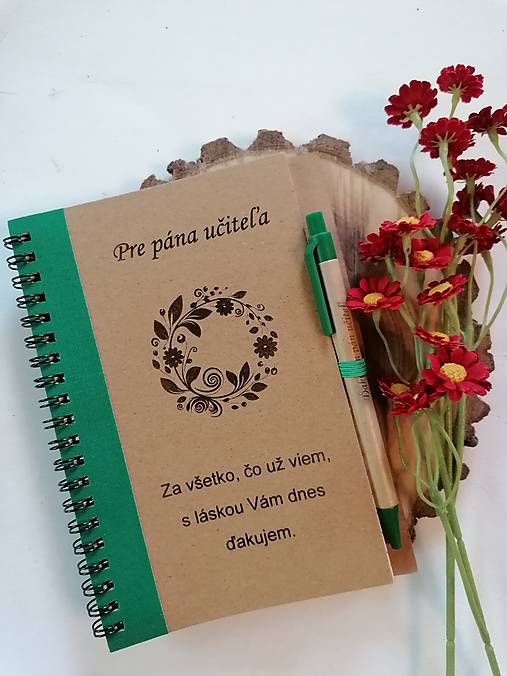 Tabuľky - Gravírovaný zápisník pre učiteľa - 16687748_
