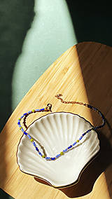 Náhrdelníky - Zeleno-modrý choker - 16690525_