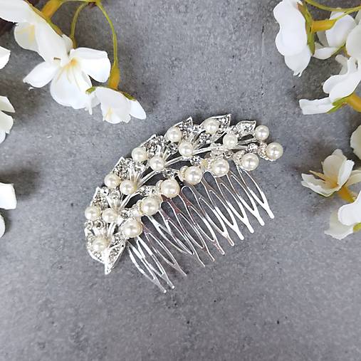 Ozdoby do vlasov - Wedding Crystal ... hřeben - 16692134_