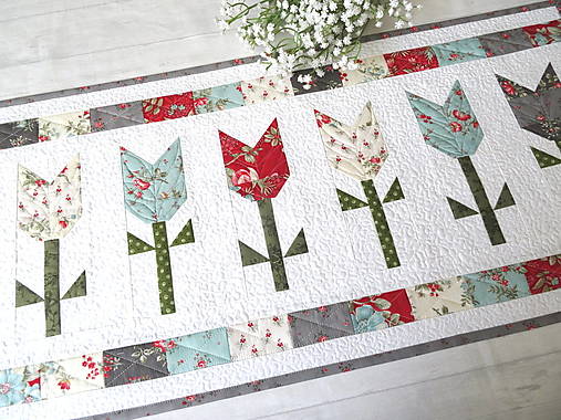 Úžitkový textil - Vintage Tulips... obrus - 16693804_