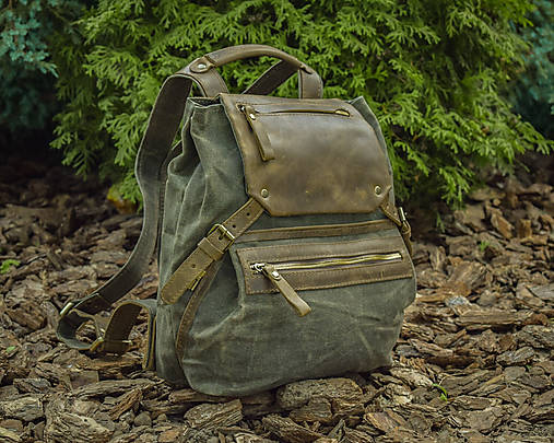 Batohy - Batoh Traveller (koza/canvas) - 16694258_