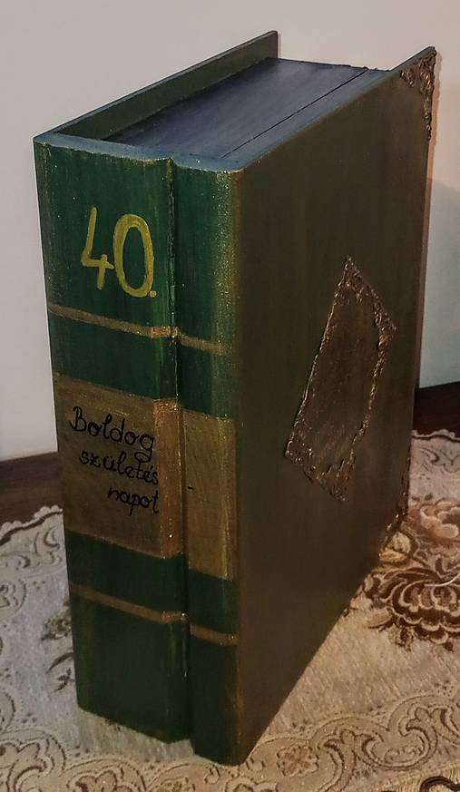 Úložné priestory & Organizácia - Darčeková krabica "Old Book" - 16695203_