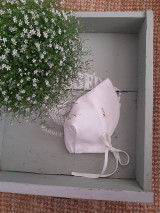 Detské čiapky - Baby summer bonnet - čepiec biely - 16696802_