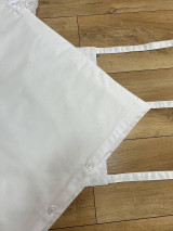 Detský textil - Biela zavinovačka s krásnou úzkou madeirou - M9 - 16696732_