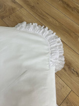 Detský textil - Biela zavinovačka s krásnou úzkou madeirou - M9 - 16696733_