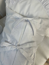 Detský textil - Biela zavinovačka s krásnou úzkou madeirou - M9 - 16696736_