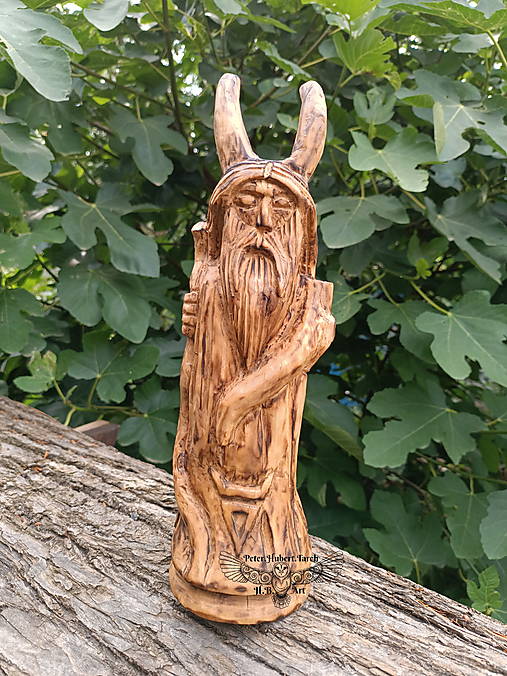 Sochy - Veles - drevená soška - Slavic wooden statue - 16698481_