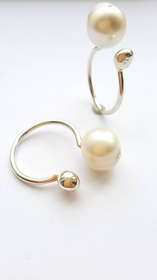 Prstene - Perlový prsteň strieborný - 16697745_