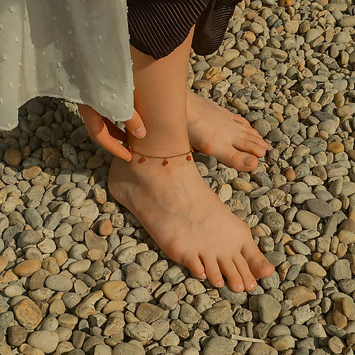 Náramky - Anklet - náramok na členok s tigrím okom -33% - 16697869_