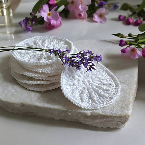 Úžitkový textil - Masážna odličovacia žinka ECO | set Daisy - 16700336_