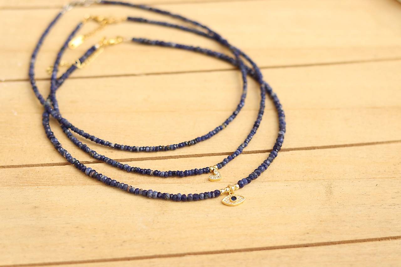 Náhrdelník - choker - sodalit