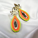 Náušnice - Oranžové neónové náušničky Papaya - 16701613_