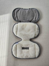 Detský textil - VLNIENKA zmenšovacia vložka do autosedačky Joie i spin XL 100% Merino top super wash Natural 100% ľan  šedý  - 16704602_
