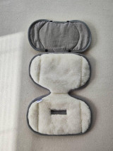 Detský textil - VLNIENKA zmenšovacia vložka do autosedačky Joie i spin XL 100% Merino top super wash Natural 100% ľan  šedý  - 16704604_