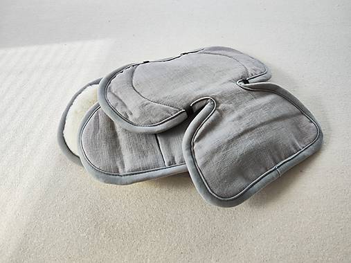 Detský textil - VLNIENKA zmenšovacia vložka do autosedačky Joie i spin XL 100% Merino top super wash Natural 100% ľan  šedý - 16704605_