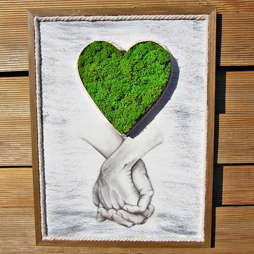 Obrazy - Machový obraz " Navždy spolu" + text - 16706374_