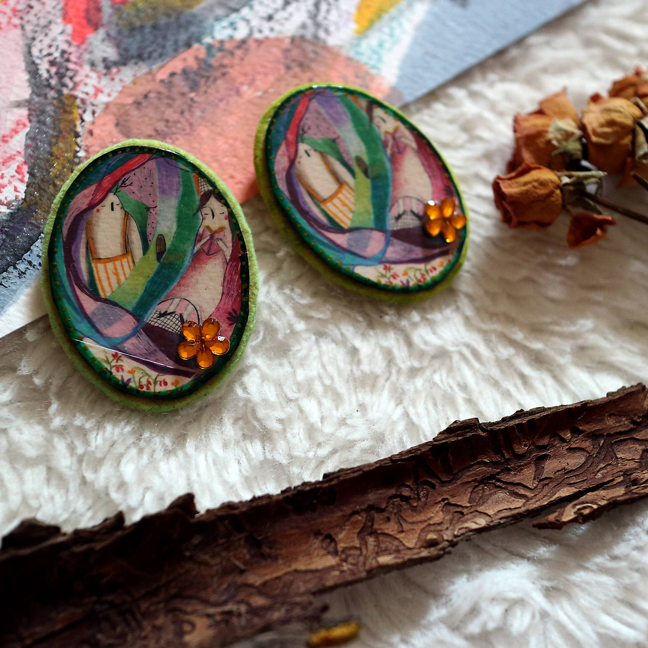 Prosím ešte mi kávu dones/ mixed media brošňa